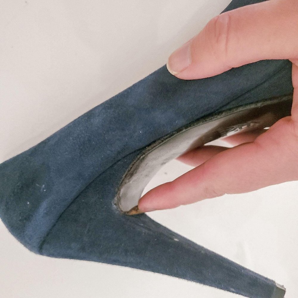Gastone Lucioli Blue Platform High Heel Pumps 40.5 - Picture 8 of 8